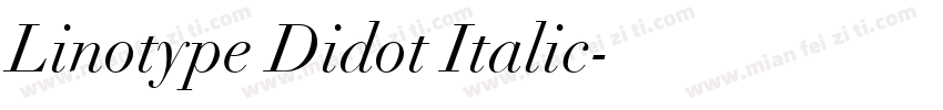 Linotype Didot Italic字体转换